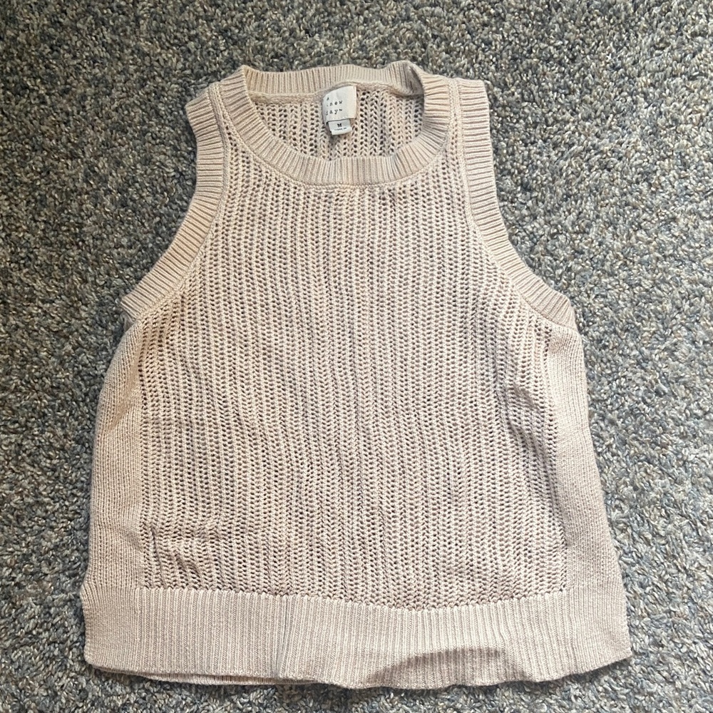 a new day Beige Sleeveless Knit Top